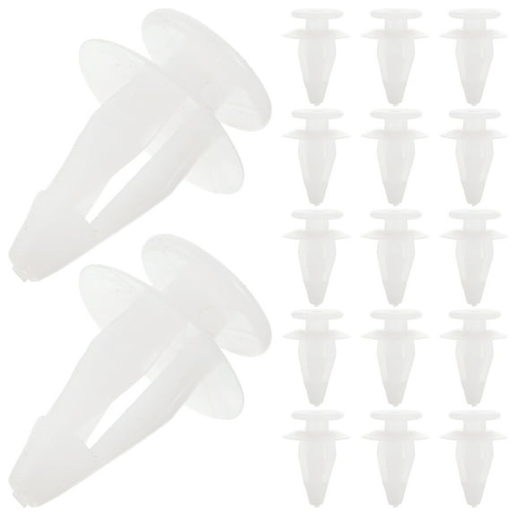 LEORX 50Pcs Automotive Push Pins White Plastic for Car Owners and Mechanics 1.4X0.55X0.55in