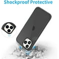 thumbnail image 6 of Compatible with iPhone 13 Pro Max Case Clear, Transparent Soft Shockproof Protective Slim Thin Bumper Cover Phone Case, Black, 6 of 15