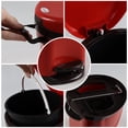 thumbnail image 4 of DynkoNA 1-Pack Plastic Step Garbage Can, Small Trash Can with Lid, Red, 4 of 6