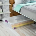 thumbnail image 4 of Sterilite 60 Qt ClearView Latch Box, Wheeled Underbed Organizer Bins with Lids, 8 Pack, 4 of 5
