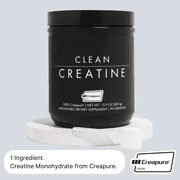 CLEAN Creatine - 100% Creapure® Creatine Monohydrate Powder for Muscle Growth | 450 Grams - 90 Servings | Unflavored | Vegan, Keto, Gluten-Free, and Easy to Mix