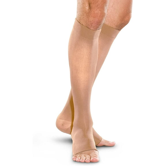 Therafirm Open-Toe Knee High 30-40mmHg Sand Medium