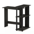 thumbnail image 3 of Furinno ABBOTT Desk, 38.1 Wide L-Shaped Gaming Desk with 3-Tier Bookshelf, Corner Computer Desk, Office Desk for Home Office, Bedroom, Dark Espresso, 3 of 3