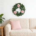 thumbnail image 6 of Tuvgenk Front Door Wreath Spring Wreath Round 17x17 inch Pink Plastic Hanging Door Sign Home Decor, 6 of 6