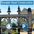 thumbnail image 6 of ALEKO Yard Garden Steel Dual 12 x 6 ft Black Swing Driveway Gate London Style, 6 of 16