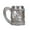 25107-D-Silver Ram's Horn Beer Mug, variant on Vintage Skull Stein Mug - 16oz Stainless Steel Resin Beer Mug with 3D Gothic Skull Carving, Pirate Style Drinking Cup for Halloween, Bar Decor, Coffee & Beer Lovers