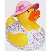Lady Vacation Rubber Duck Bigger than 5", Vacation Duck - Waddlers Brand