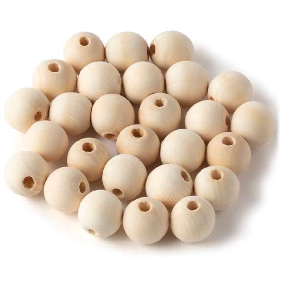 6 Packs: 27 ct. (162 total) 3/4" Wood Round Beads by Make Market