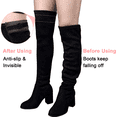 thumbnail image 3 of 2pcs long boots with magic buckle and 10 pieces of adhesive backing, 3 of 7