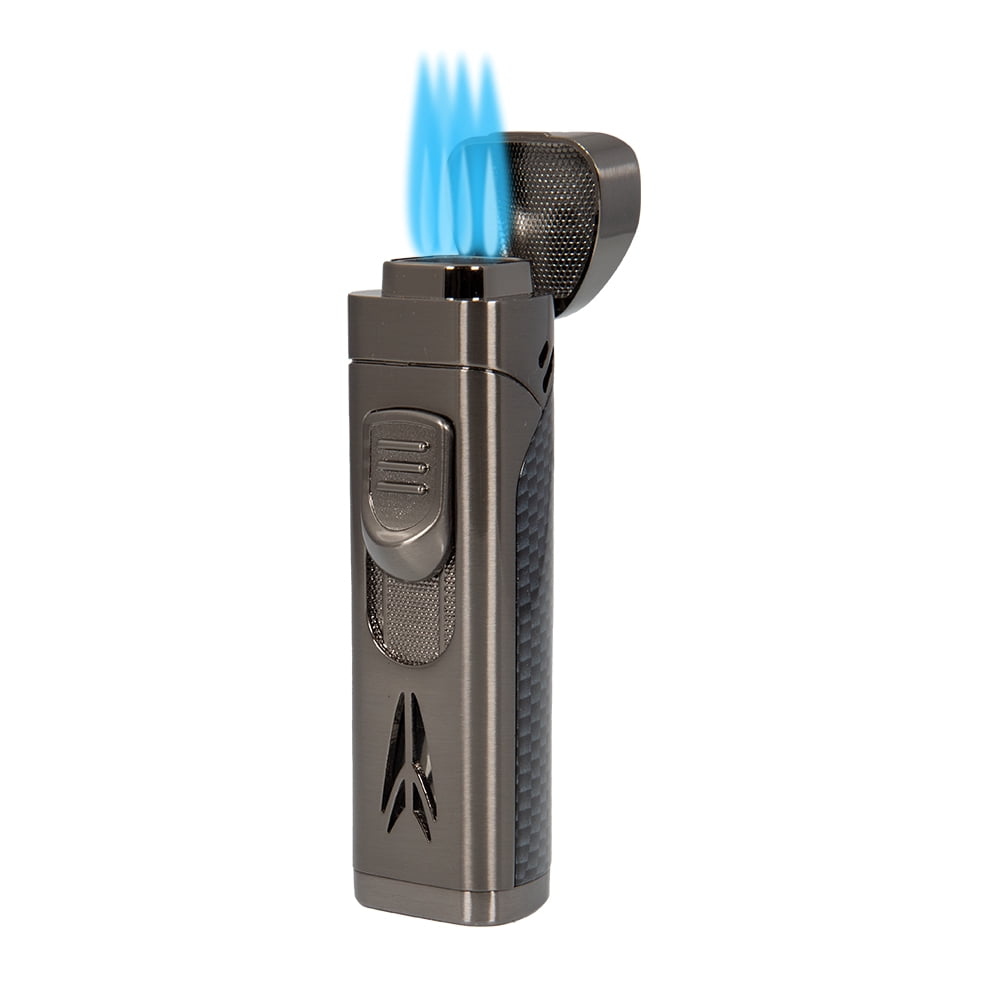 Lotus Monarch Quad Torch Lighter with Cutter - Gunmetal