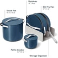 thumbnail image 6 of Caraway Cookware+ Collection - Specialty Cookware Set - Petite Cooker, Stir Fry Pan, Rondeau, & Stock Pot - 3 s & Storage Organizer Included - Navy, 6 of 6