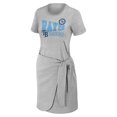 thumbnail image 2 of Women's WEAR by Erin Andrews Heather Gray Tampa Bay Rays  Knotted T-Shirt Dress, 2 of 3