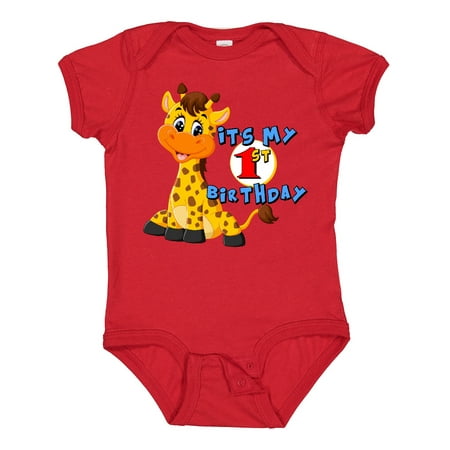 

Inktastic 1st Birthday Giraffe Gift Baby Boy or Baby Girl Bodysuit