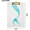 thumbnail image 3 of FMSHPON Turquoise Mermaid Tail White Clipboard Hardboard Wood Nursing Clip Board and Pull for Standard A4 Letter 13x9 inches, 3 of 8