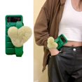 thumbnail image 1 of Puffer Down Jacket Anti-drop Leather Silicone Phone Case Compatible With Samsung Galaxy Z Filp3 With Wrist Strap, 1 of 3