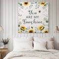 thumbnail image 4 of Sunflower Wall Art Painting on Canvas, Yellow Floral Summer Botanical Leaves Weeping Rustic Canvas Art Home Prints Wall Art Framed Modern Artwork for Living Room Bedroom Wall Decor 12x12in, 4 of 9