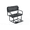 black, variant on Tricycle Seat Padded with Safety Belt, Steel Frame, with Wire Basket, for Adult Tricycle