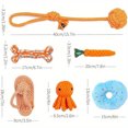 thumbnail image 4 of 6 Pack Durable Knotted Rope Ferret Toys Interactive Dog Leash Toy Set Machine Washable Tug of War Great for Teething Mammals Cotton Rope Chew Toy, 4 of 5