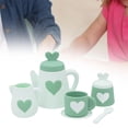 thumbnail image 1 of Jugues de la fiesta de té para niños Juguetes de mesa con tetera, tazas de té, cucharas y platillo Early Educational Montessori Toy for Gift Verde claro, 1 of 10