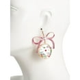 thumbnail image 2 of Betsey Johnson Christmas Ornament Earrings (Ornament Earrings with Pink Bows), 2 of 3