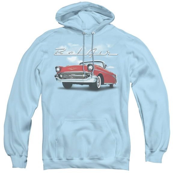 Chevrolet Bel Air Clouds Adult Pullover Hoodie Sweatshirt Light Belue