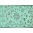 thumbnail image 1 of Ahgly Company Indoor Rectangle Persian Light Blue Traditional Area Rugs, 2' x 4', 1 of 4