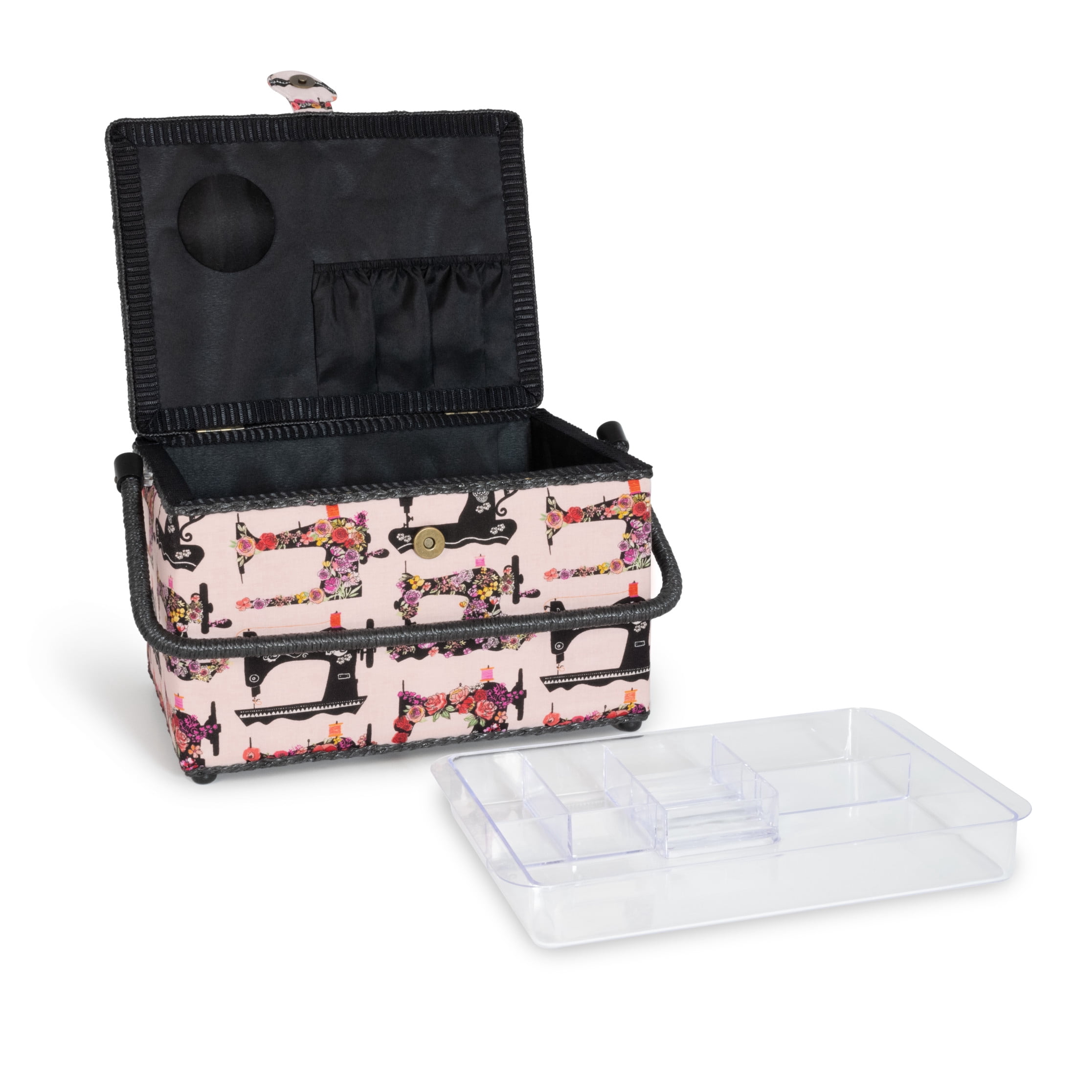 Dritz Large Sewing Basket, Pink Sewing Machines