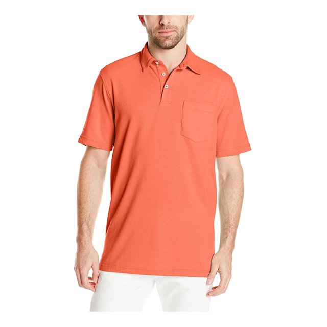 IZOD - Polo de rugby para hombre, color naranja, grande IZOD polo, rugbi