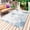 blue, variant on Blue Coastal Outdoor Rug 6x9 Ft - Reversible Patio Rug Outdoor Camping Rugs, Summer Beach Turtle Coral Starfish Jellyfish Indoor Outdoor Area Rugs, Non-Slip Outdoor Carpet Runner for Deck/Porch