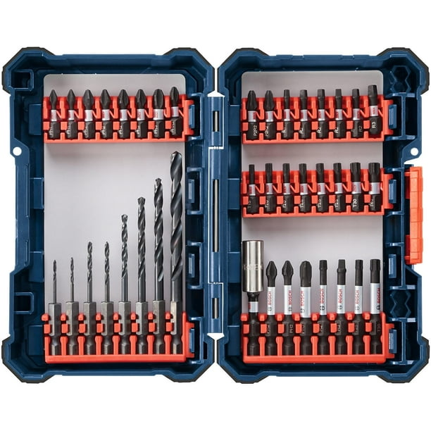 Set de taladros Bosch DDMS40 de 40 piezas con funda personalizada