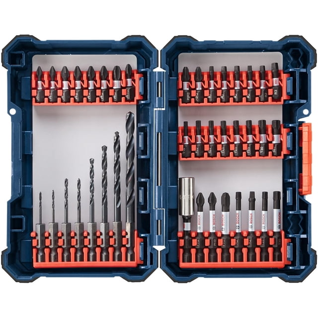 Set de taladros Bosch DDMS40 de 40 piezas con funda personalizada