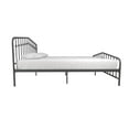 Novogratz Bushwick Metal Bed, King, Gunmetal Gray