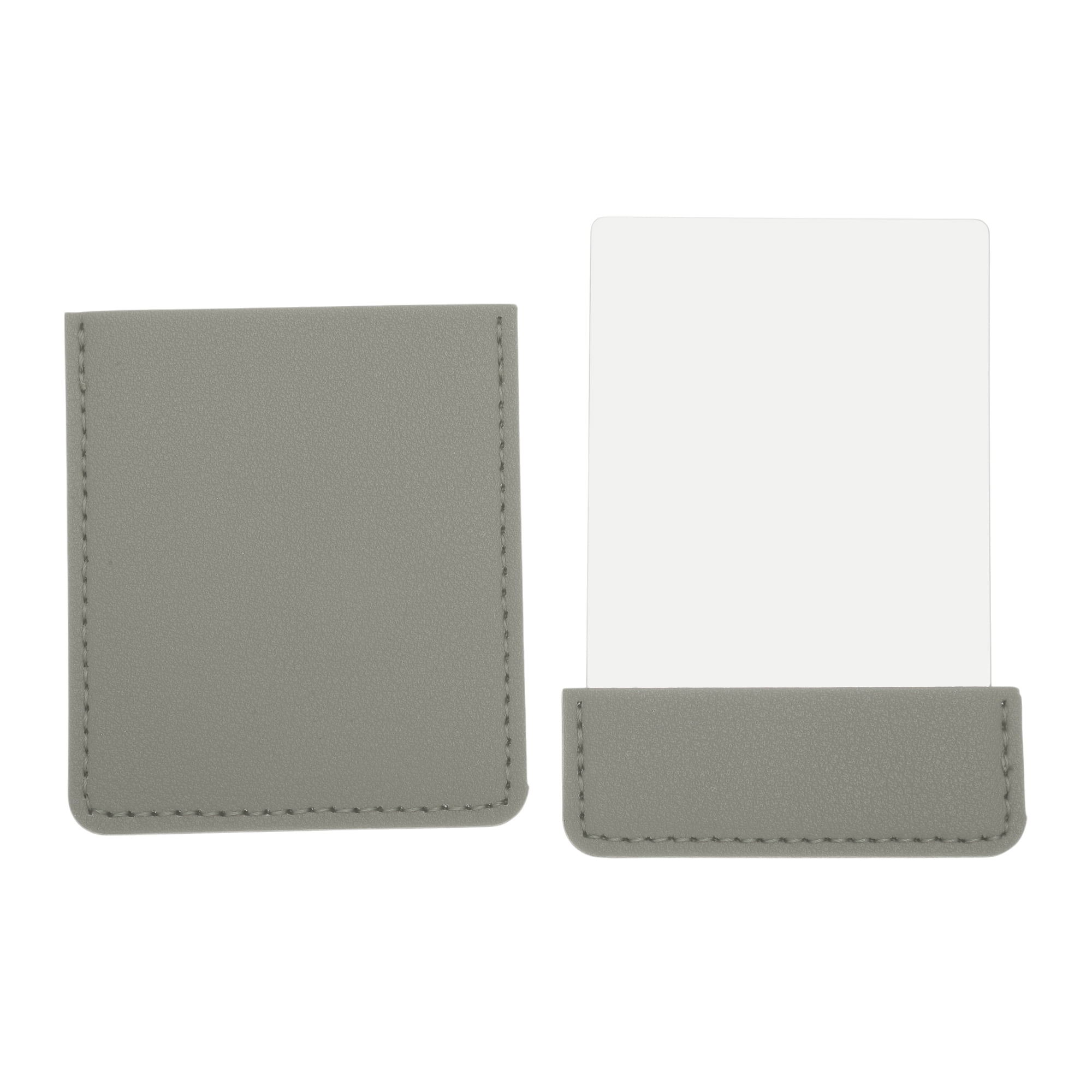 Unique Bargains 1 Pc Rectangular Makeup Mirror Light Gray