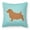 Blue, variant on Norfolk Terrier Checkerboard Blue Fabric Decorative Pillow