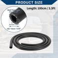 thumbnail image 5 of Unique Bargains Silicone Vacuum Tubing Hose Automotive Vacuum Line High Temperature 3.3 Ft 5/16" 8mm ID 3mm Thickness 1 Pc Black 130PSI Max Pressure, 5 of 8