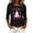 Black, variant on Women's 3/4 Sleeve Breast Health Awareness Rose Ribbon T-Shirt Pumpkin Ghost Long Sleeve Tee Tops October We Wear Rose Shirt Health Halloween Top