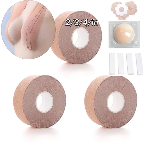 Boob Tape – Breast Lift Tape from A to DD Cup & Plus Sizes – Waterproof & Hypoallergenic Breast Tape