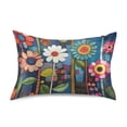 thumbnail image 7 of Yayeee Pillowcase Standard Size Set of 2 Satin Wrinkle Resistant Pillow Case, Blue Colorful Flowers, 7 of 7