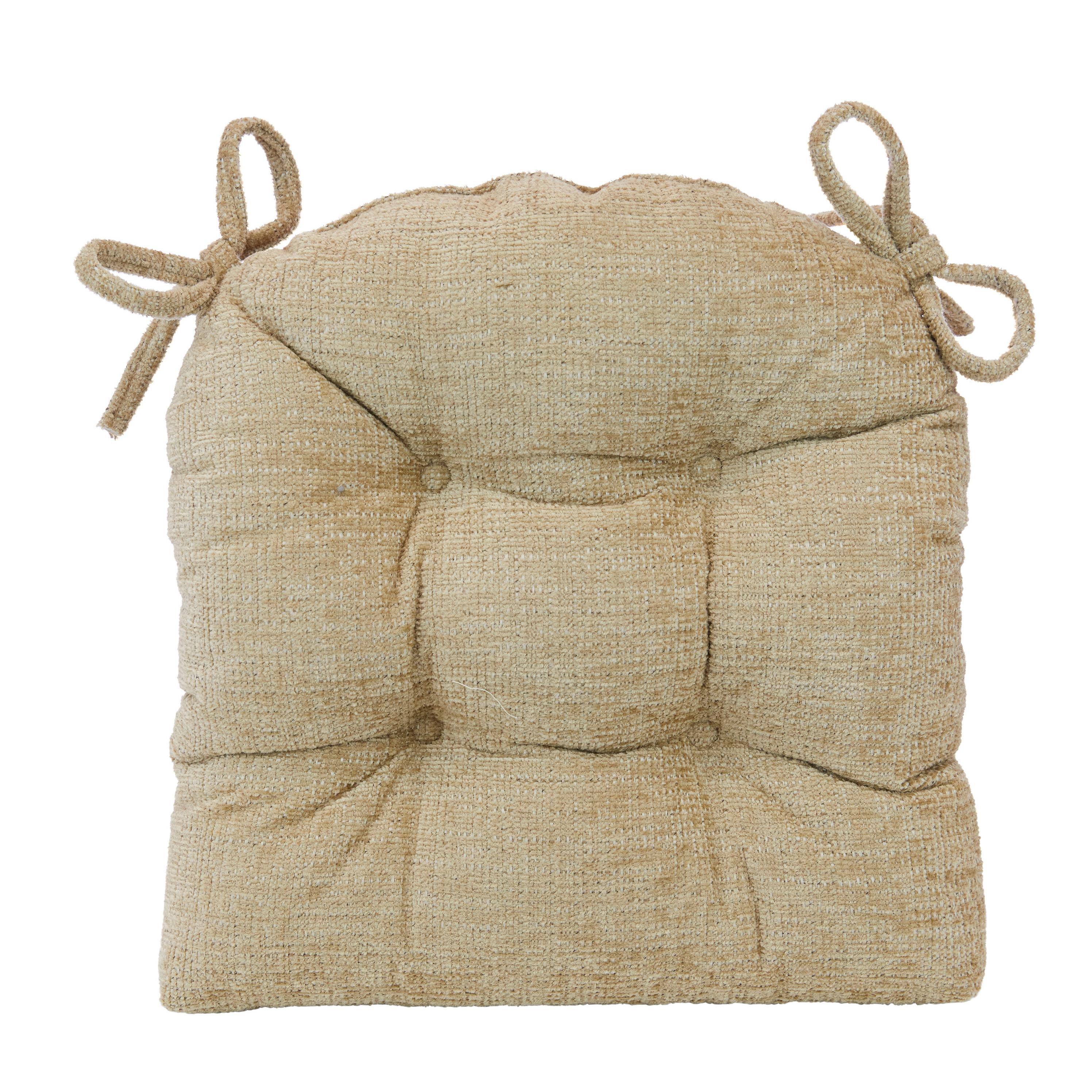 Klear Vu CloudFill Chair Cushions with Ties, Set of 2, Simone Flax