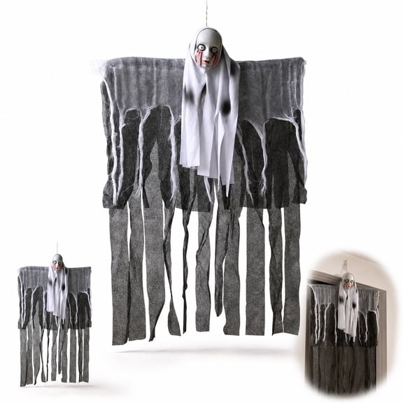 Yashow Elite Set Halloween Hanging Plush Decorations Fabric Ornaments for Mantel Wall Fireplace, 7.9 Inch, for Home Indoor Outdoor Party Yard Garden Decor, Spooky, Festive
