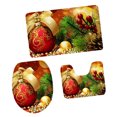 thumbnail image 1 of 3 X Juego De Baño Alfombra De Baño Alfombra De Baño Bañera De Ducha De Tocador Alfombra De Franela - F Sunnimix Funda de baño de Navidad, 1 of 6