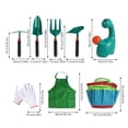 thumbnail image 3 of 8Pcs Gardening Tool Set Complete Garden Kit With Tools Apron Gloves & Storage Bag(Green-23X14.8X13Cm), 3 of 6