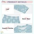 thumbnail image 3 of FORMRS Long Sleeve Top and Pants Pajama Set for Niños 2-Piece Sleepwear, Sizes 18M-8Y, Gray Snowflake, 3 of 6