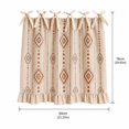 thumbnail image 2 of Tie Top Oven Curtain Bohemian Rustic Farmhouse Short Curtain Light Filtering Linen Curtain for Small Kitchen Window 21 X 30 Inch, 2 of 3