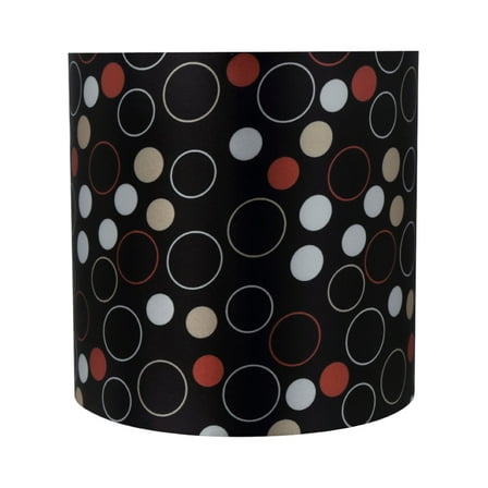 Aspen Creative 31232 Transitional Drum (Cylinder) Shaped Spider Construction Lamp Shade in Black, 8" wide (8" x 8" x 8")