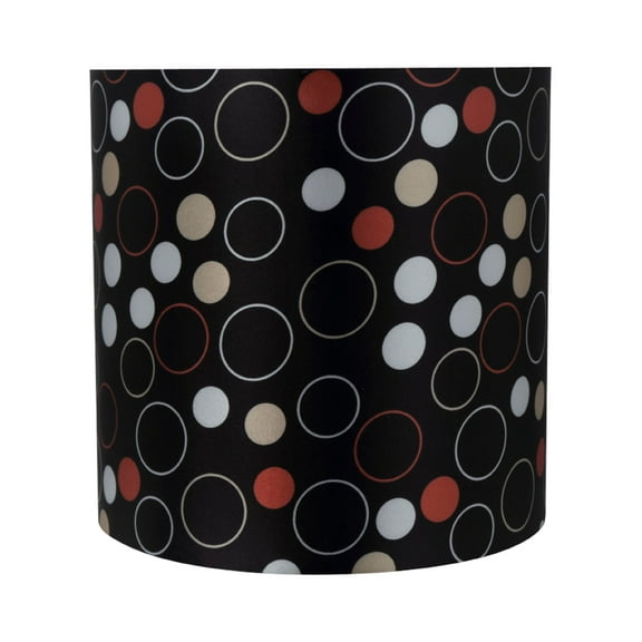 Aspen Creative 31232 Transitional Drum (Cylinder) Shaped Spider Construction Lamp Shade in Black, 8" wide (8" x 8" x 8")