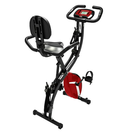 3-in-1 Cardio Folding Exercise Bike for home 8 Resistance Levels Gym Upright Bike with Heart Rate Sensors,