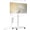 White, variant on 90° Swivel Mobile TV Stand with Power Outlet, Rolling TV Stand with Handle to Adjusta Height, Portable Rolling TV Cart on Wheels for 32 to 65 70 75 80 inch TVs up to 110 lbs