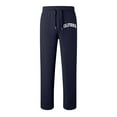 thumbnail image 2 of Boys Girls Fashion Baggy Sweatpants - Lightweight Straight Leg Athletic Joggers with Slant Pockets & Drawstring, Comfortable Casual Sportswear for Kids 4-13 Years(Navy,160), 2 of 4