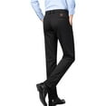 thumbnail image 5 of Miqool Men's Classic Fit Flat Front Dress Pants Straight Fit Wrinkle Free Stretch Formal Business Casual Suit Pants with Pockets, 5 of 8